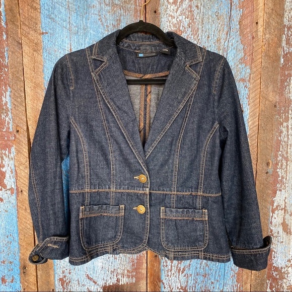 Relativity Jean Blazer Jacket Size SP - Picture 1 of 5